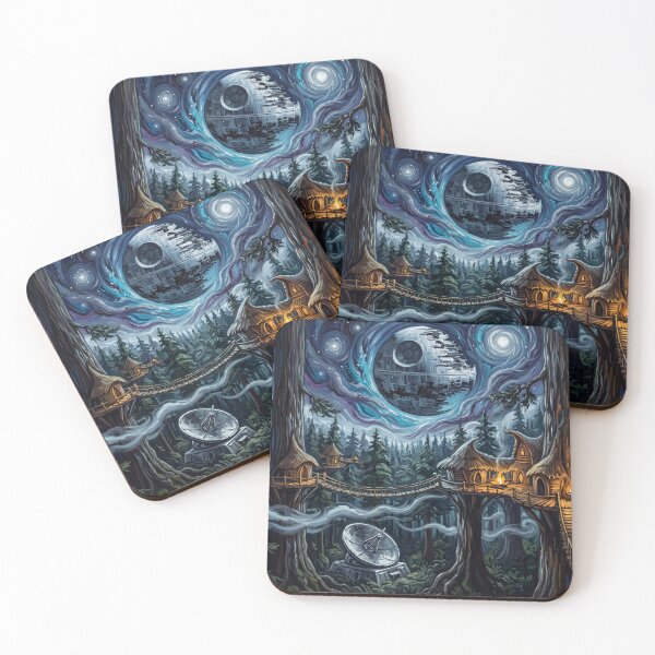 Item preview, Endor Starry Night Sci Fi Landscape designed and sold by Bad-Decisions-Designs.