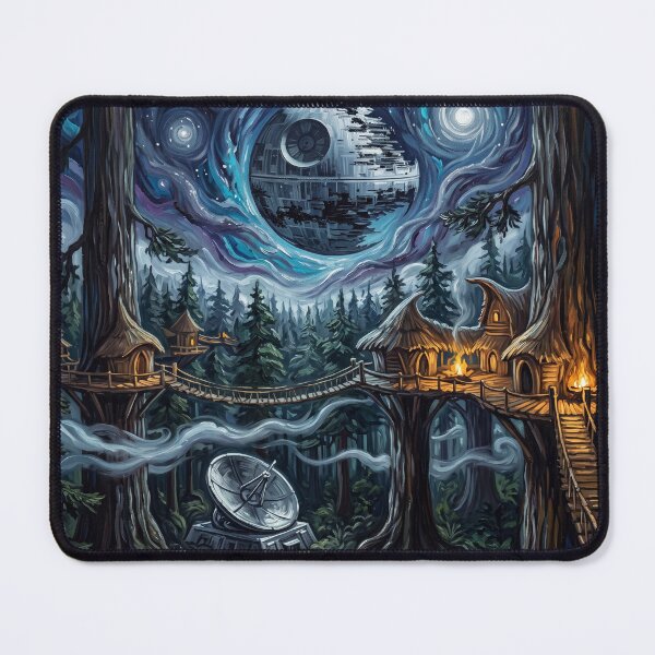 Item preview, Endor Starry Night Sci Fi Landscape designed and sold by Bad-Decisions-Designs.