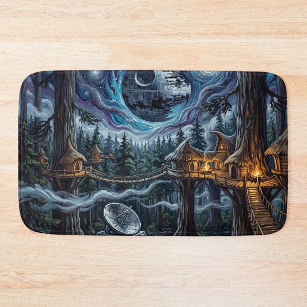Item preview, Endor Starry Night Sci Fi Landscape designed and sold by Bad-Decisions-Designs.
