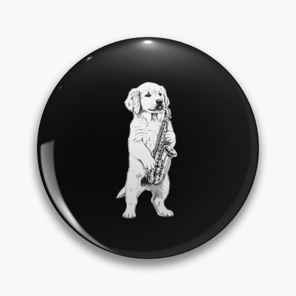 Item preview, Golden Retriever Puppy Playing Saxophone Musician Dog Lover designed and sold by PopStars1993.
