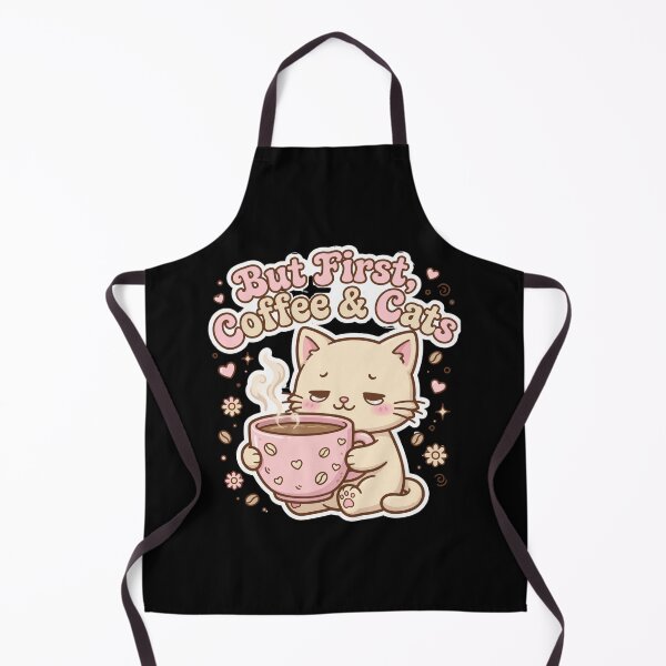 Item preview, But First, Coffee & Cats - Cute Sleepy Cat Aesthetic designed and sold by Fulaly.
