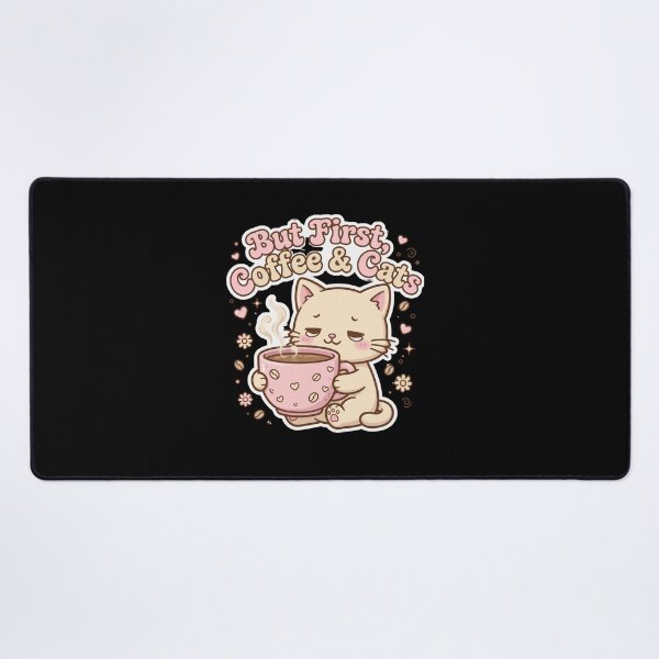 Item preview, But First, Coffee & Cats - Cute Sleepy Cat Aesthetic designed and sold by Fulaly.