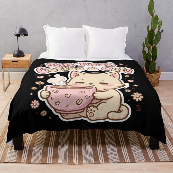 Item preview, But First, Coffee & Cats - Cute Sleepy Cat Aesthetic designed and sold by Fulaly.