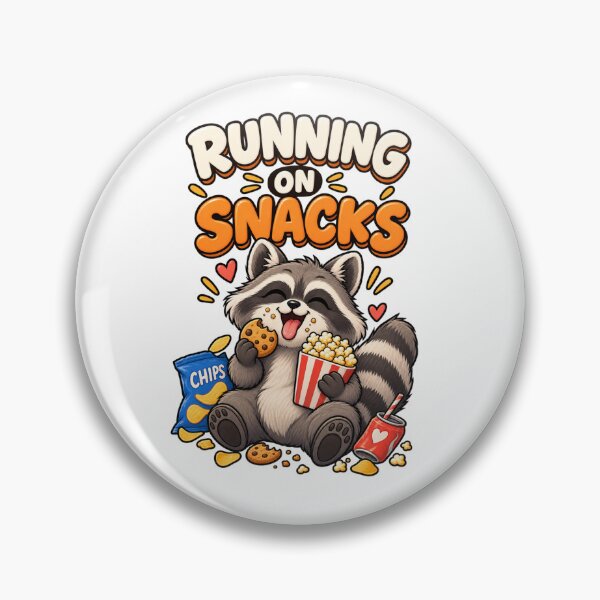 Item preview, Running on Snacks – Cute Happy Raccoon Cartoon Design designed and sold by Kiinaaa.
