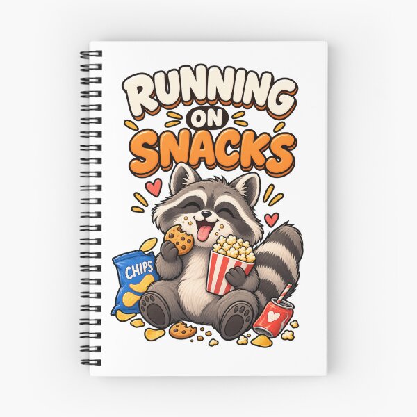 Item preview, Running on Snacks – Cute Happy Raccoon Cartoon Design designed and sold by Kiinaaa.
