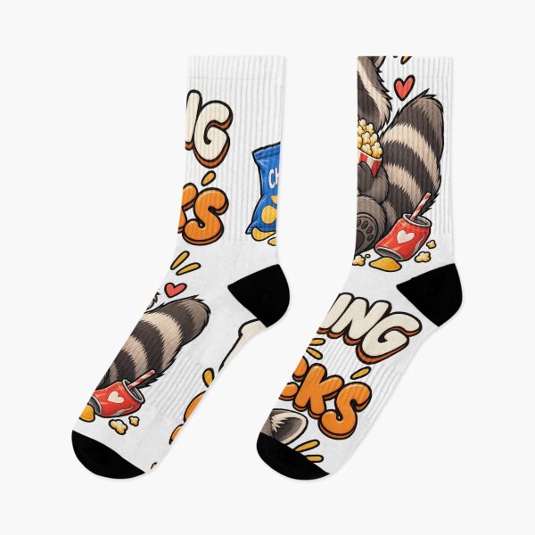 Item preview, Running on Snacks – Cute Happy Raccoon Cartoon Design designed and sold by Kiinaaa.