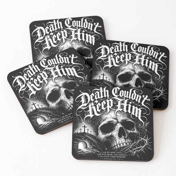 Item preview, Death Couldnt Keep Him Risen Christ Tee designed and sold by PureGritFaith.