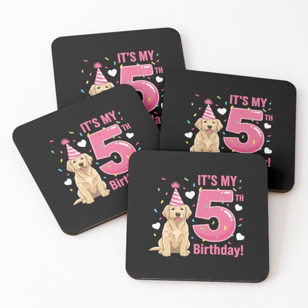 Item preview, It's My 5th Birthday Golden Retriever Dog Lover Pet Parent designed and sold by PopStars1993.