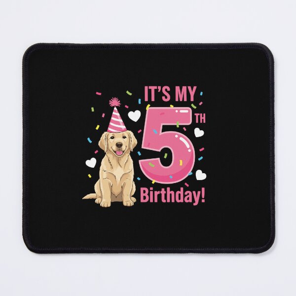 Item preview, It's My 5th Birthday Golden Retriever Dog Lover Pet Parent designed and sold by PopStars1993.