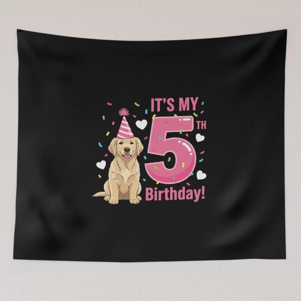 Item preview, It's My 5th Birthday Golden Retriever Dog Lover Pet Parent designed and sold by PopStars1993.