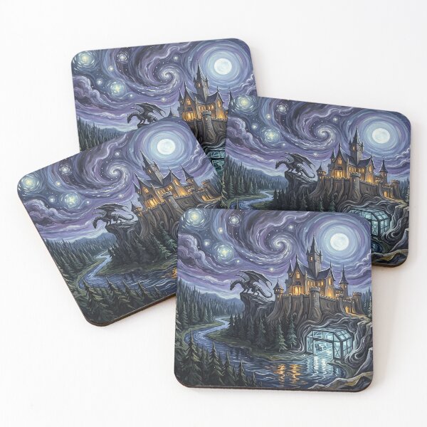 Item preview, Fantasy World Delos Starry Night Sci Fi Landscape designed and sold by Bad-Decisions-Designs.