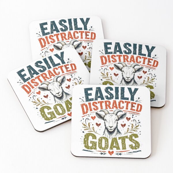 Item preview, Easily Distracted Goats Goat Lover Farmer Homesteading Farm Animal Owner Funny designed and sold by RetroMini2026.