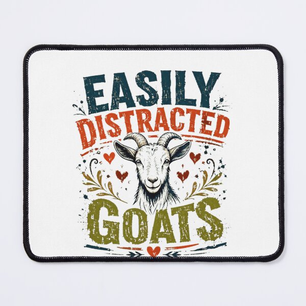 Item preview, Easily Distracted Goats Goat Lover Farmer Homesteading Farm Animal Owner Funny designed and sold by RetroMini2026.
