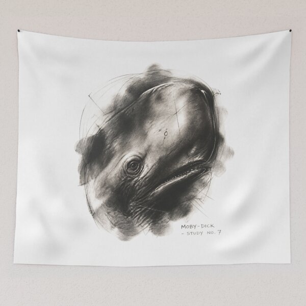 Item preview, Moby Dick Study No. 7 - Charcoal Whale Portrait designed and sold by Fenay Designs.