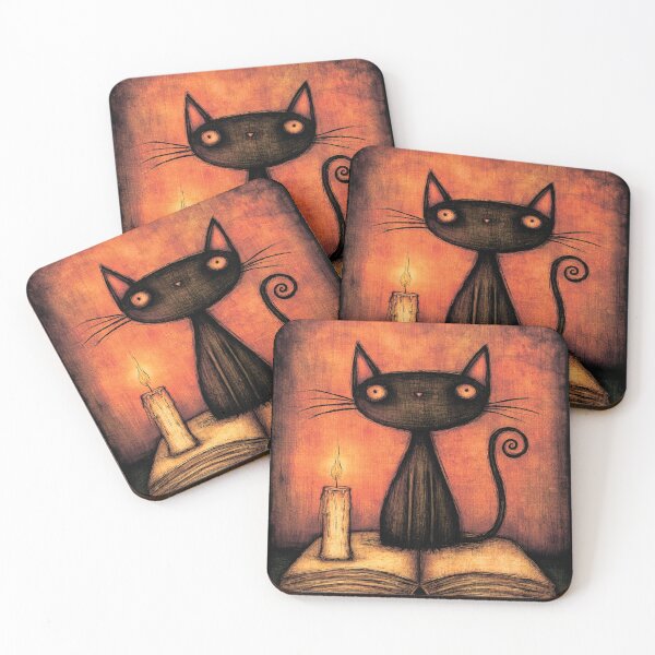 Item preview, A black cat with a book. designed and sold by MagelliShop.