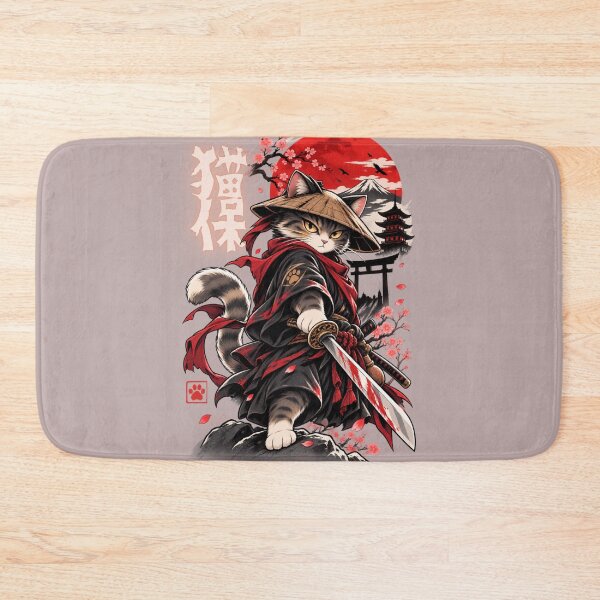 Item preview, Anime Cat Samurai Japanese Ronin Warrior designed and sold by WelLarsDigitals.