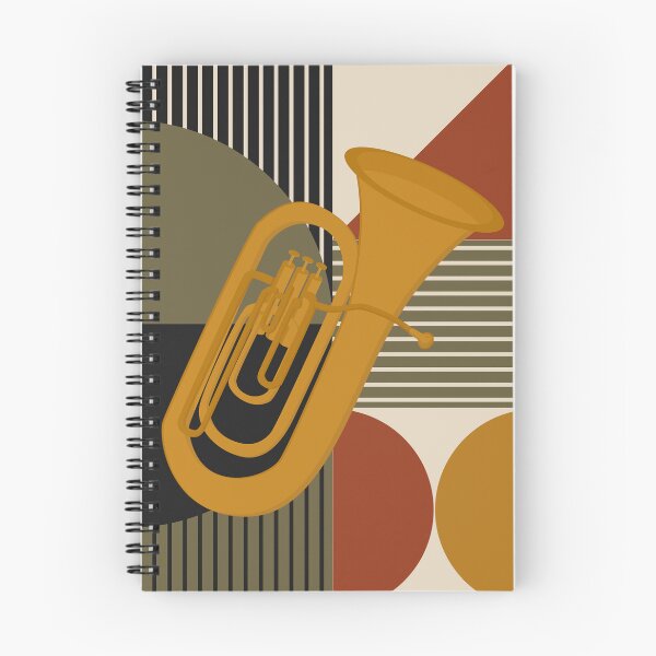 Item preview, Retro Golden Tuba | Bauhaus Music Art | Mid Century Modern Brass Instrument Print | Geometric Music Decor designed and sold by Studio pod Burom.