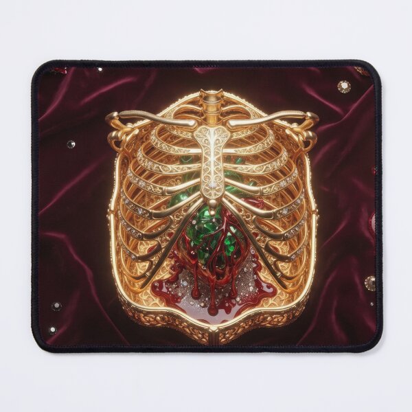 Item preview, Opulent Gold Ribcage & Black Diamond Skull Mug Wrap designed and sold by elglotonmusical.