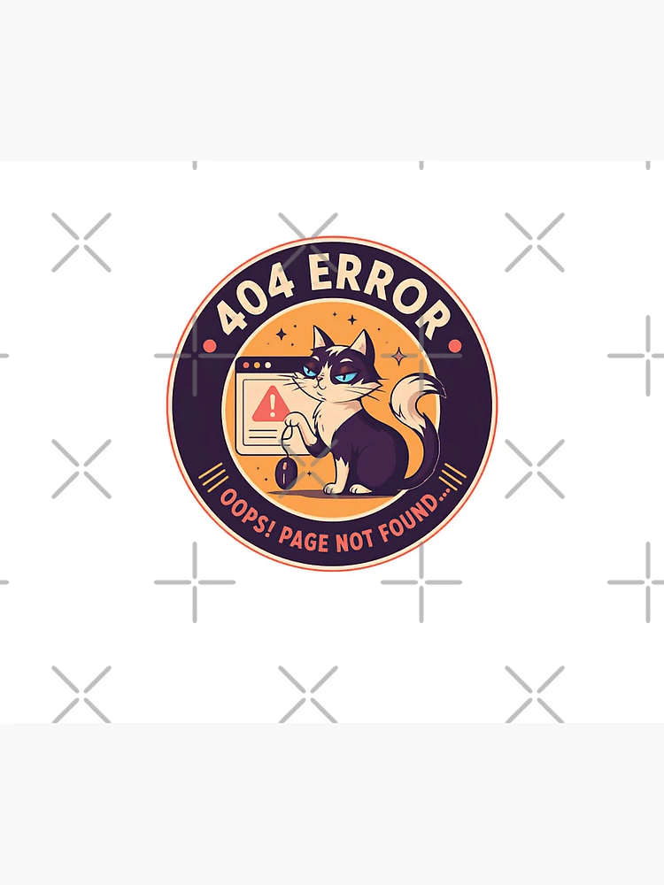 Thumbnail 5 of 5, Mouse Pad, 404 Error Oops! Page Not Found Programmer Developer Tech Cat designed and sold by HumansStuck12.