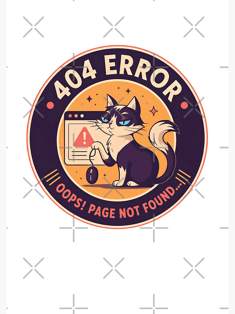 Thumbnail 3 of 3, Journal, 404 Error Oops! Page Not Found Programmer Developer Tech Cat designed and sold by HumansStuck12.