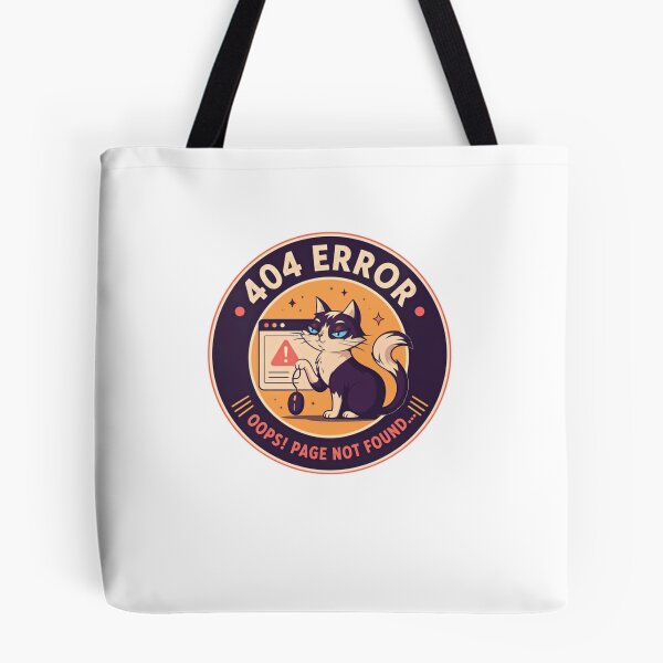 Item preview, 404 Error Oops! Page Not Found Programmer Developer Tech Cat designed and sold by HumansStuck12.
