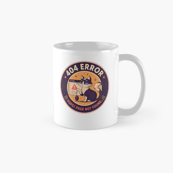 Item preview, 404 Error Oops! Page Not Found Programmer Developer Tech Cat designed and sold by HumansStuck12.