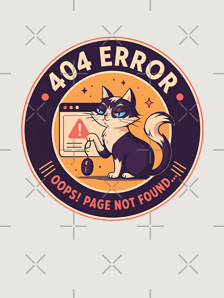 Thumbnail 6 of 6, Premium Oversized Sweatshirt, 404 Error Oops! Page Not Found Programmer Developer Tech Cat designed and sold by HumansStuck12.