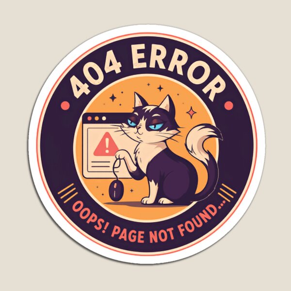 Item preview, 404 Error Oops! Page Not Found Programmer Developer Tech Cat designed and sold by HumansStuck12.