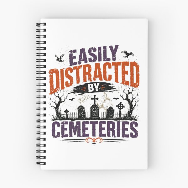 Item preview, Easily Distracted By Cemeteries Halloween Graveyard Gothic Enthusiast designed and sold by RetroMini2026.