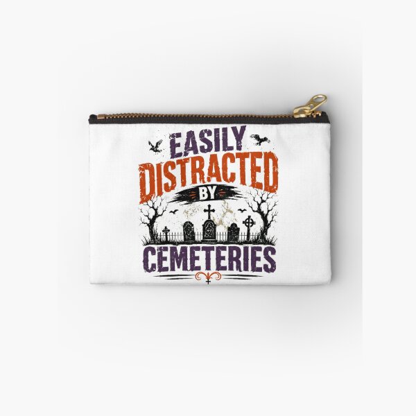 Item preview, Easily Distracted By Cemeteries Halloween Graveyard Gothic Enthusiast designed and sold by RetroMini2026.