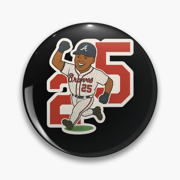 Item preview, Smiling Baseball Player Number 25 Home Run Celebration designed and sold by RaineeMcDaniel.