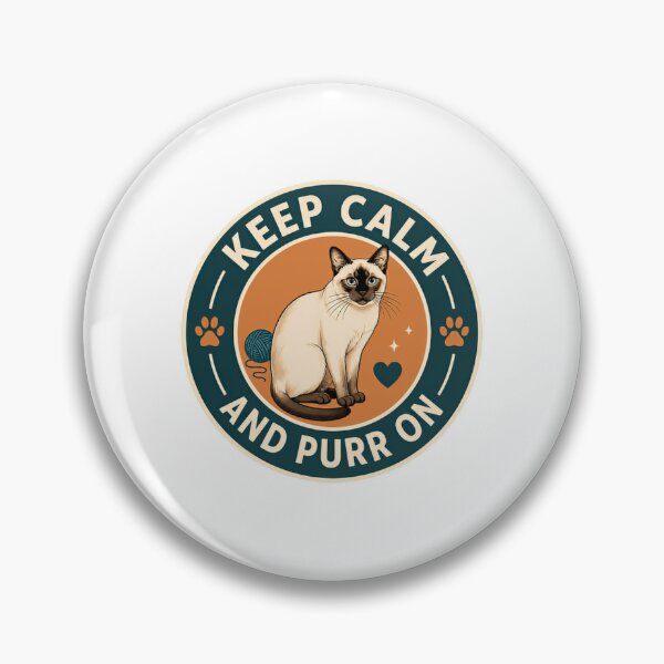 Item preview, Keep Calm And Purr On Siamese Cat Lover Pet Owner designed and sold by HumansStuck12.