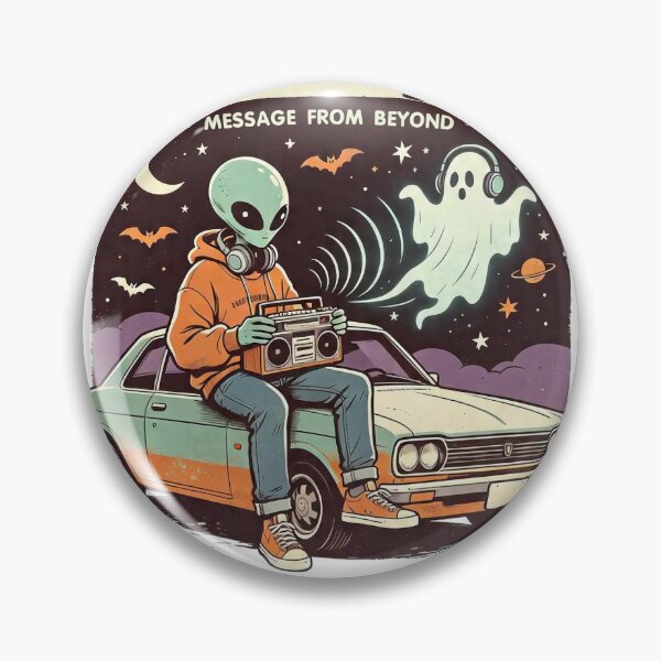 Item preview, Dead Signal Alien And Ghost Boombox designed and sold by NatalieJeans.
