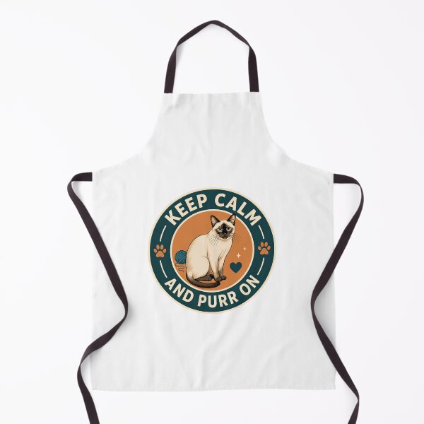 Item preview, Keep Calm And Purr On Siamese Cat Lover Pet Owner designed and sold by HumansStuck12.