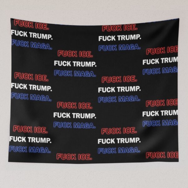Item preview, Fuck ICE Fuck Trump Fuck MAGA Political Protest designed and sold by ostenlee.