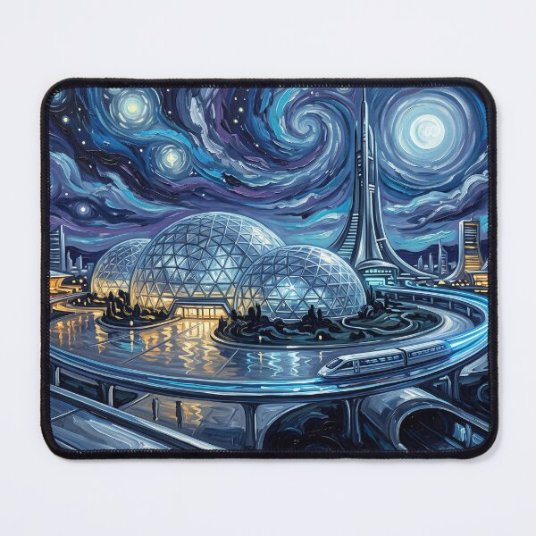 Item preview, Futureworld Delos Starry Night Sci Fi Landscape designed and sold by Bad-Decisions-Designs.