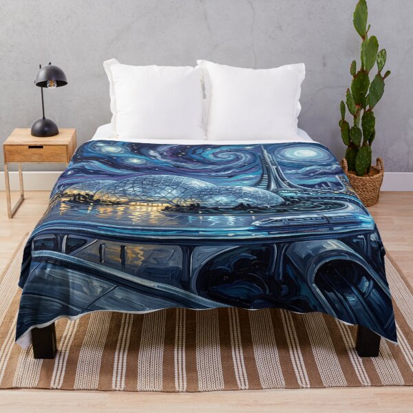Item preview, Futureworld Delos Starry Night Sci Fi Landscape designed and sold by Bad-Decisions-Designs.