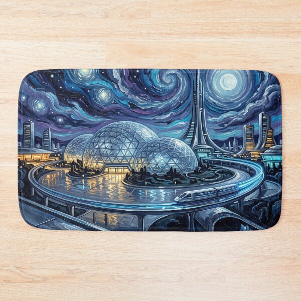 Item preview, Futureworld Delos Starry Night Sci Fi Landscape designed and sold by Bad-Decisions-Designs.