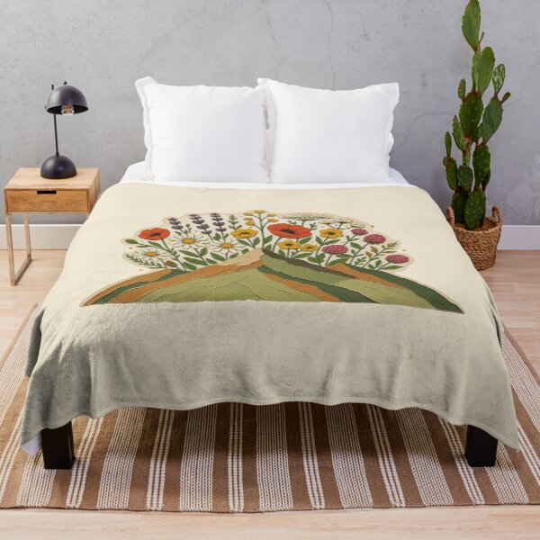 Item preview, Wildflower Bouquet Blooming Over Mountain Peaks designed and sold by ITCHAWAWAA.