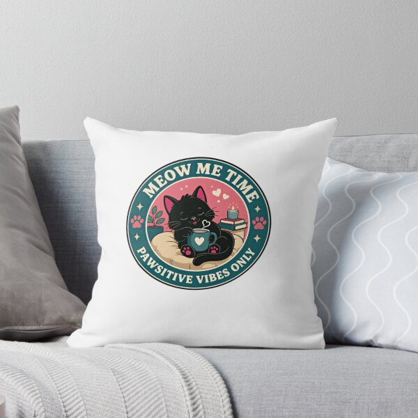 Item preview, Meow Me Time Pawsitive Vibes Only Cat Lover Relaxation designed and sold by HumansStuck12.