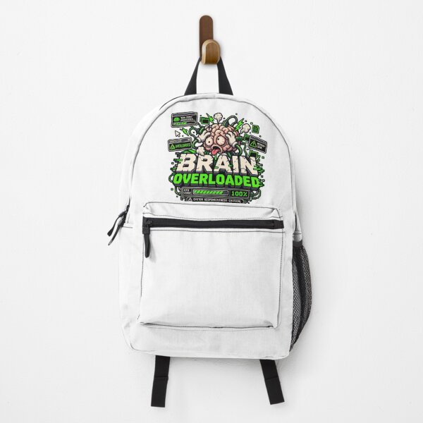 Item preview, Brain Overloaded – CPU 100% Retro Pixel Humor designed and sold by Mad Factory Designs.