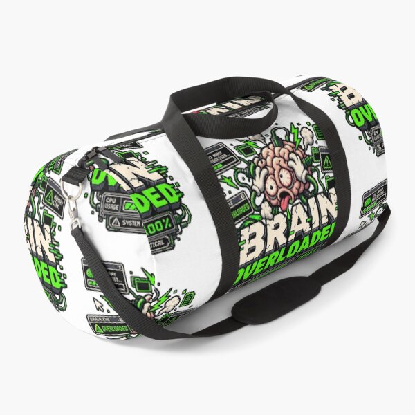 Item preview, Brain Overloaded – CPU 100% Retro Pixel Humor designed and sold by Mad Factory Designs.