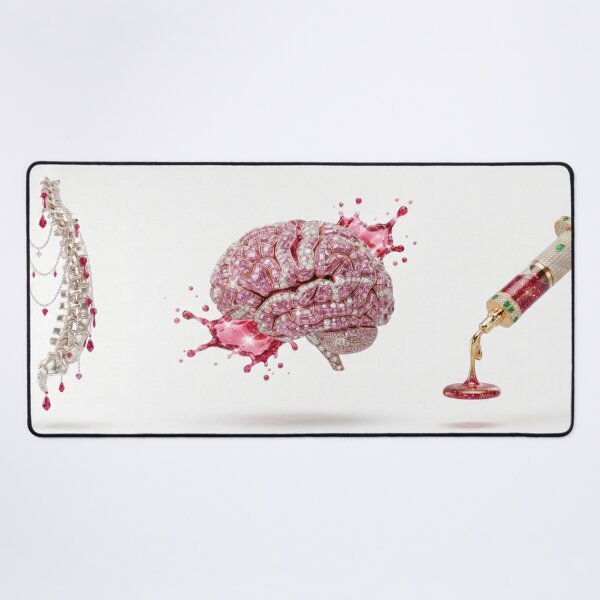 Item preview, White Gold Spine & Tourmaline Brain Jewelry Mug Wrap designed and sold by elglotonmusical.