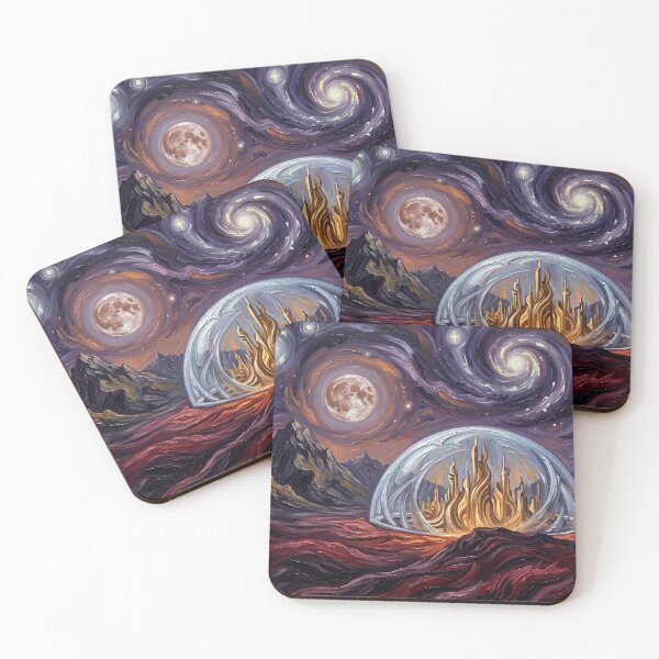 Item preview, Gallifrey Starry Night Sci Fi Landscape designed and sold by Bad-Decisions-Designs.
