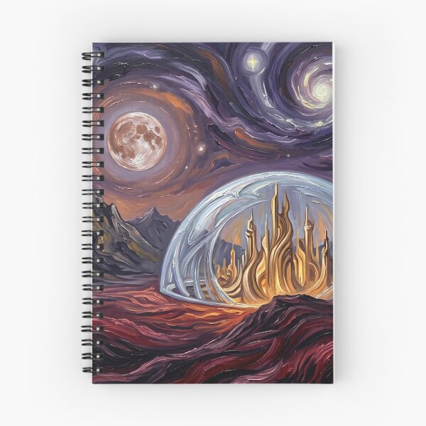 Item preview, Gallifrey Starry Night Sci Fi Landscape designed and sold by Bad-Decisions-Designs.