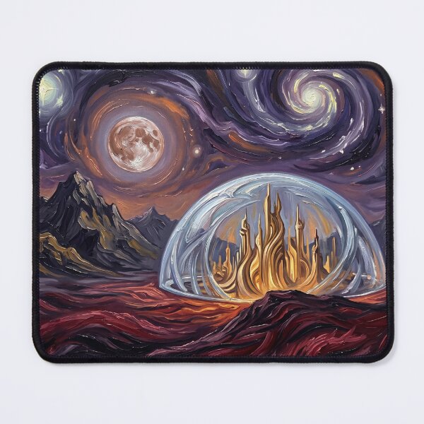 Item preview, Gallifrey Starry Night Sci Fi Landscape designed and sold by Bad-Decisions-Designs.