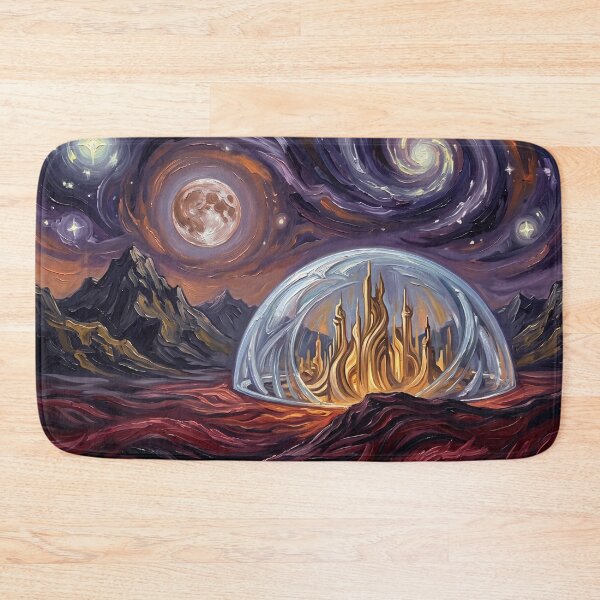 Item preview, Gallifrey Starry Night Sci Fi Landscape designed and sold by Bad-Decisions-Designs.