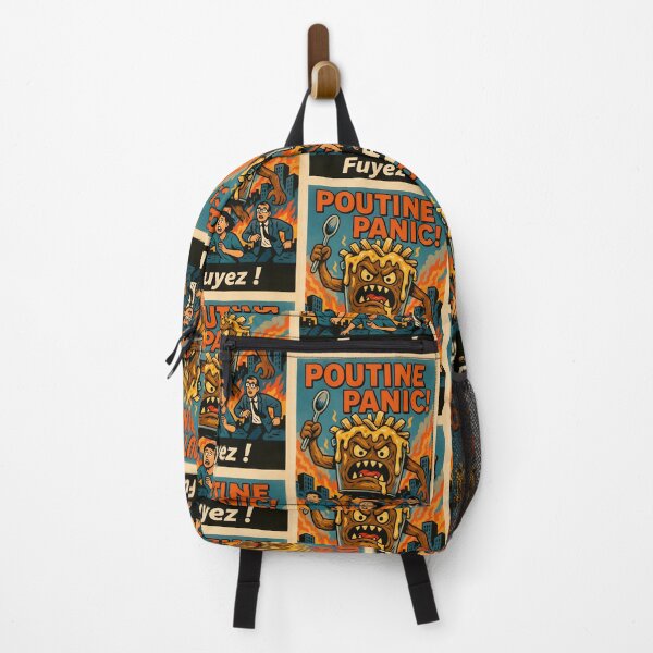 Item preview, Poutine Panic! – Canadian Horror Poster Vintage Style designed and sold by Travellerz.