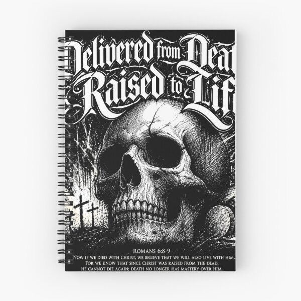 Item preview, Delivered From Death Raised To Life Skull Tee designed and sold by PureGritFaith.