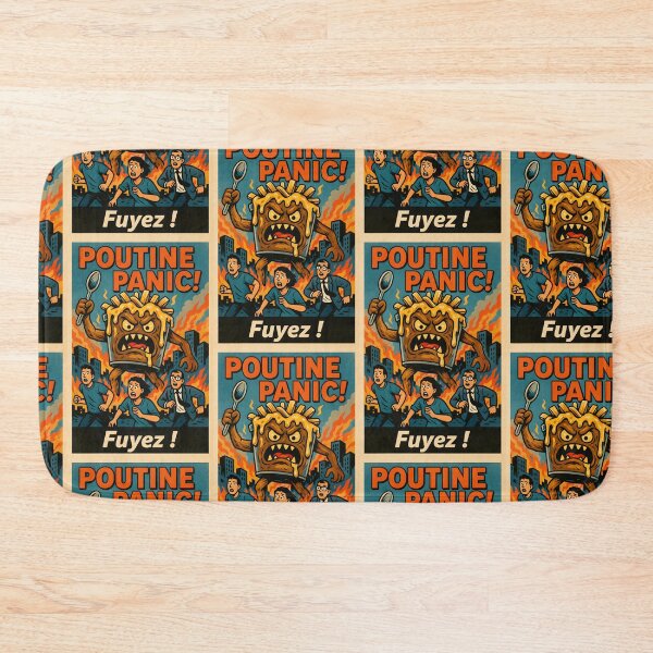Item preview, Poutine Panic! – Canadian Horror Poster Vintage Style designed and sold by Travellerz.